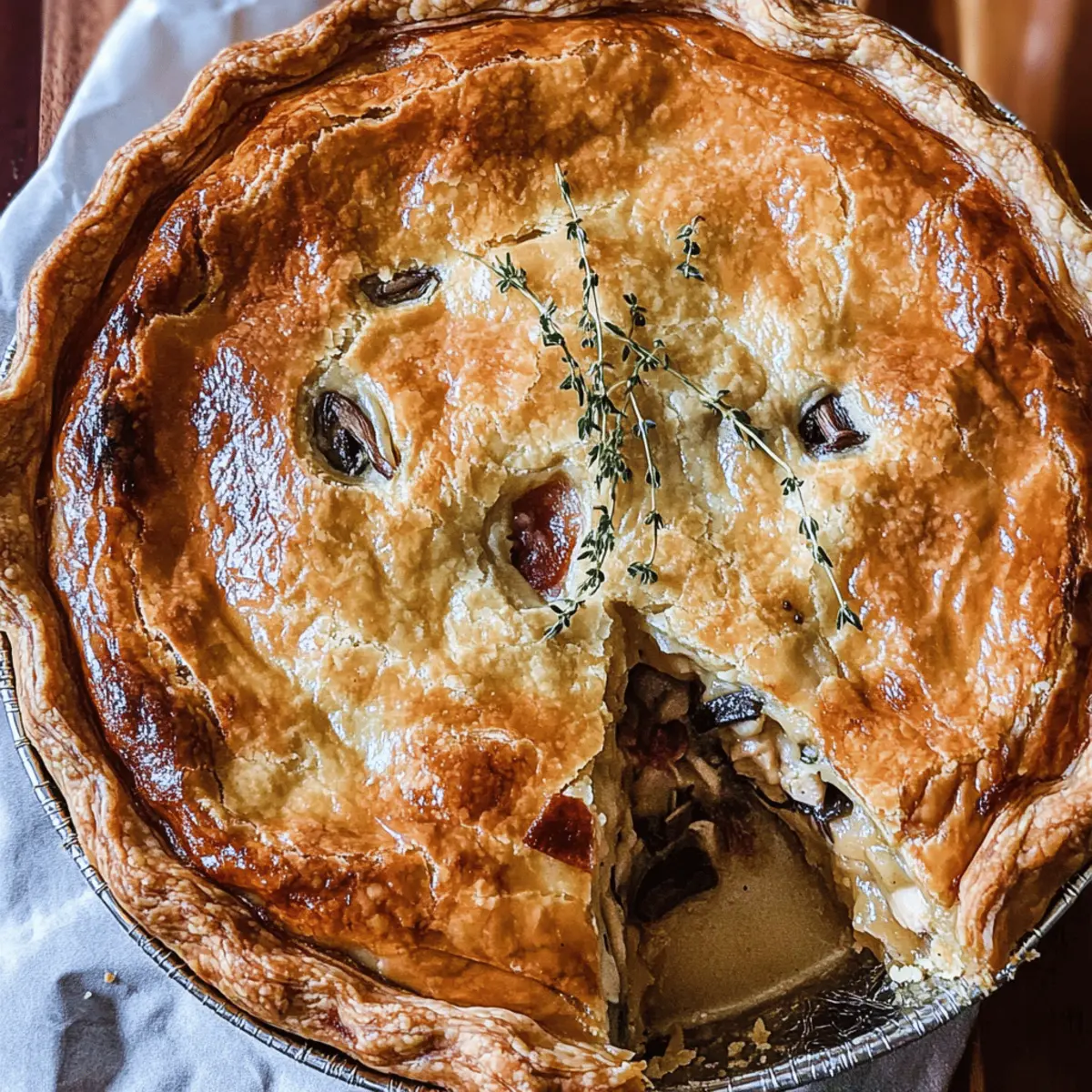 Cozy Up with French Chicken and Mushroom Pie Tonight