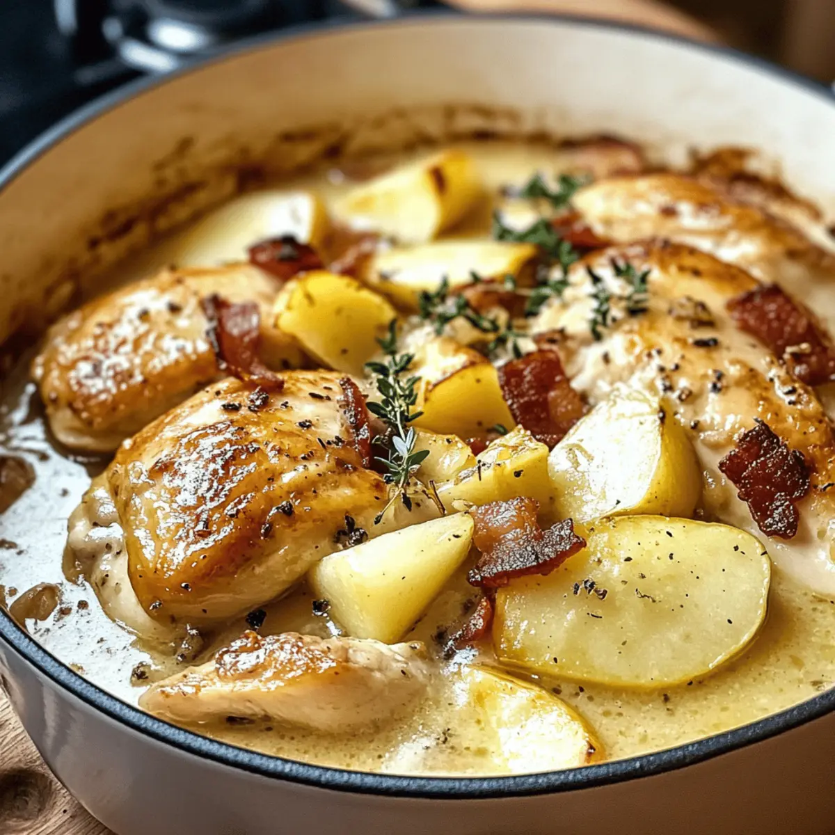 Comforting French Chicken Casserole a la Normande Delight