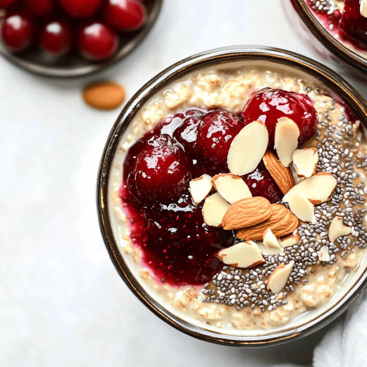 Delicious Oats with Cherry Chia Seed Jam for a Vibrant Start