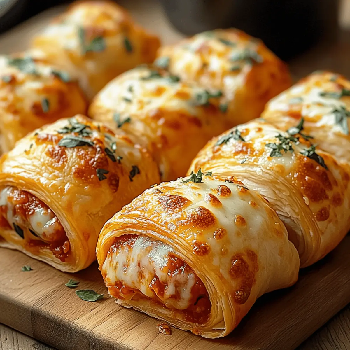 Pepperoni Pizza Rolls with Mozzarella and Herbs in 30 Minutes