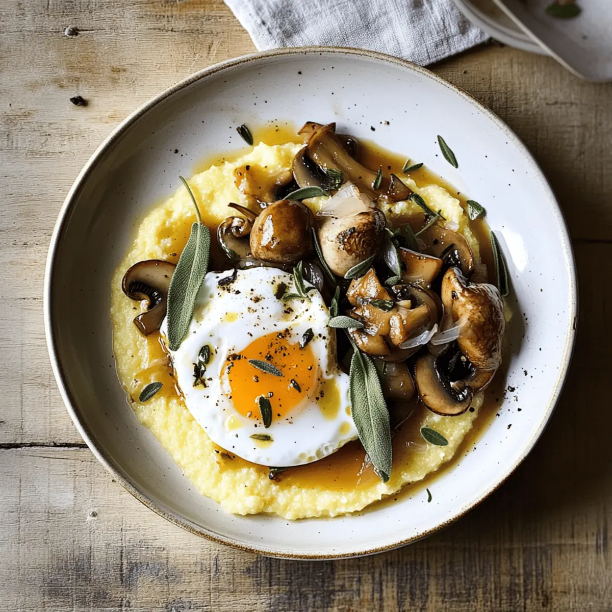 Delicious Polenta with Beer Sautéed Mushrooms for Comfort Food