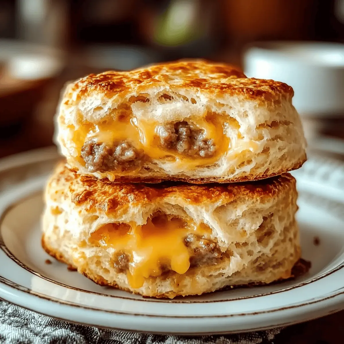 Sausage Cheese Butter Swim Biscuits: Flaky Indulgence Awaits