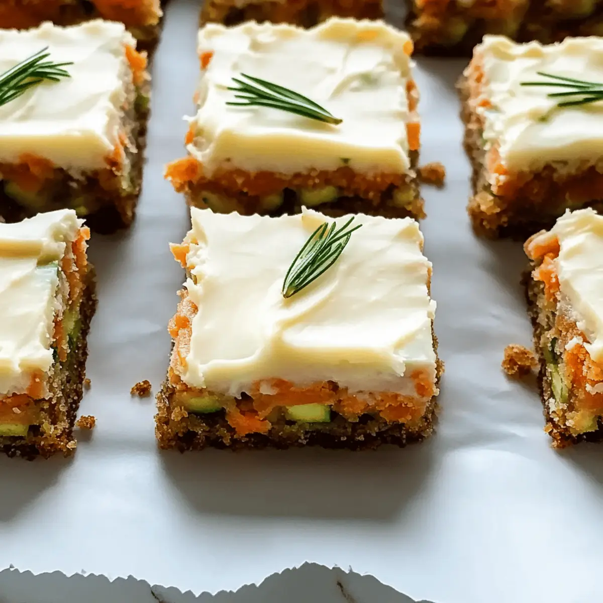 Spiced Ginger Carrot and Zucchini Bars with Lemon Frosting Delight