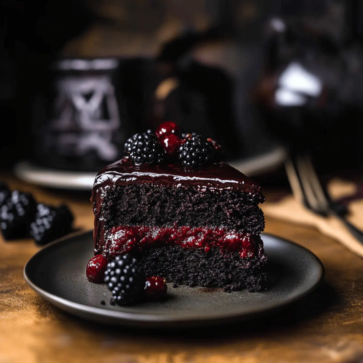 Delight in a Spooky Black Velvet Halloween Cake Experience