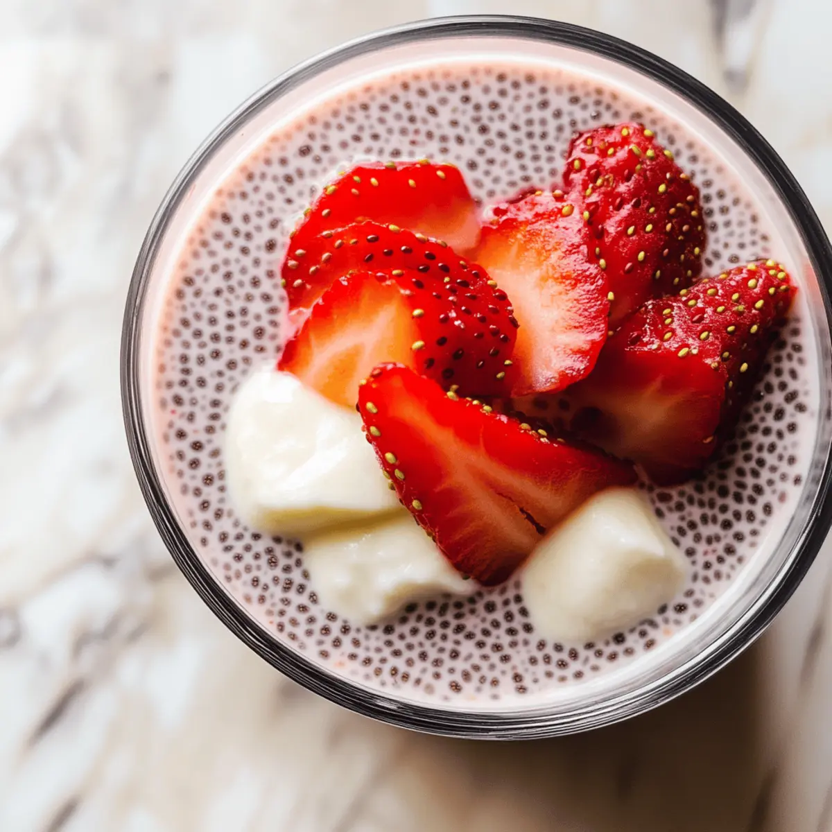 Healing Strawberry Cheesecake Chia Seed Pudding Delight