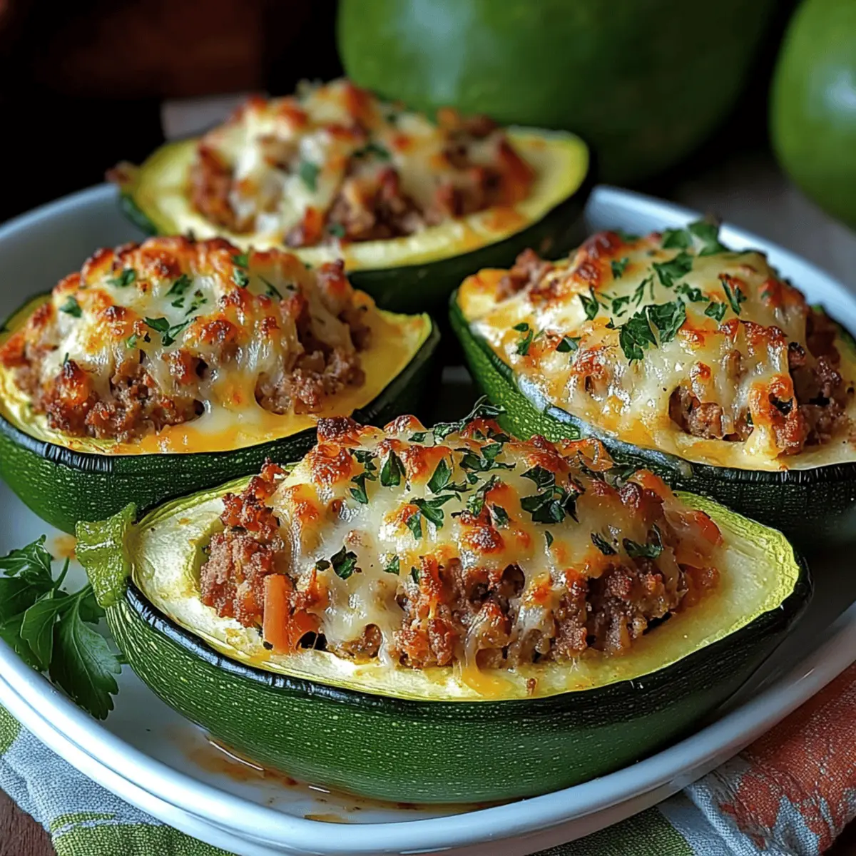 Healthy Stuffed Zucchini Boats Bursting with Flavor