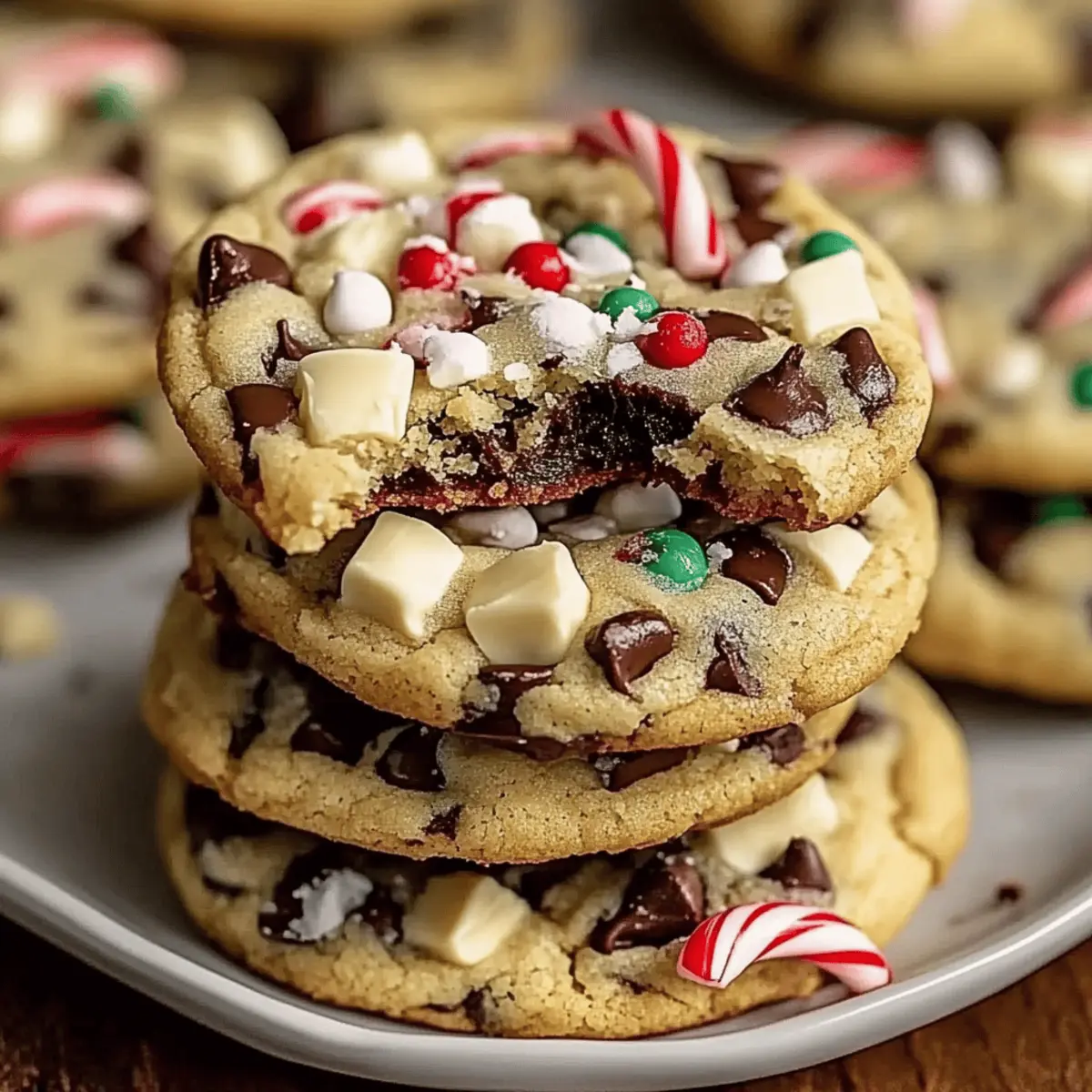 Winter Wonderland Chocolate Chip Cookies with Peppermint Twist