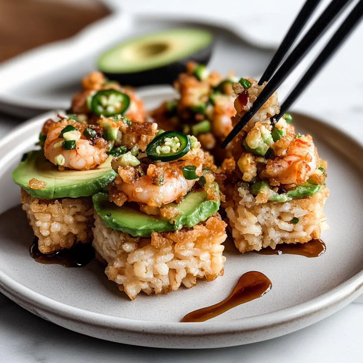 Crispy Rice with Spicy Shrimp Salad for a Flavor Explosion
