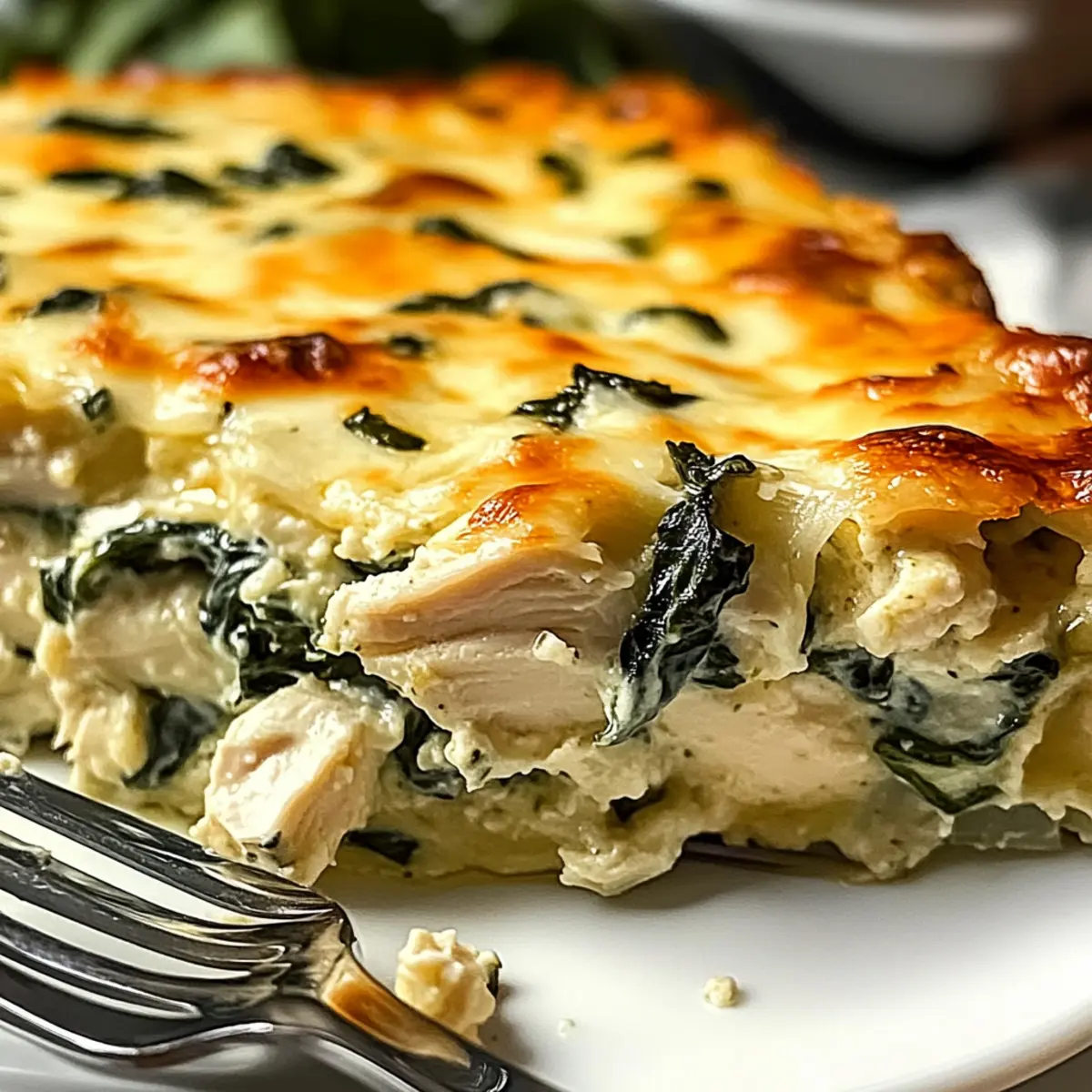 Delicious Chicken and Spinach Casserole with Cream Cheese Delight