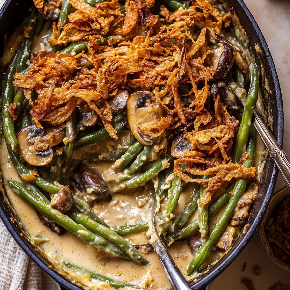Creamy Green Bean Casserole Made from Scratch Delight
