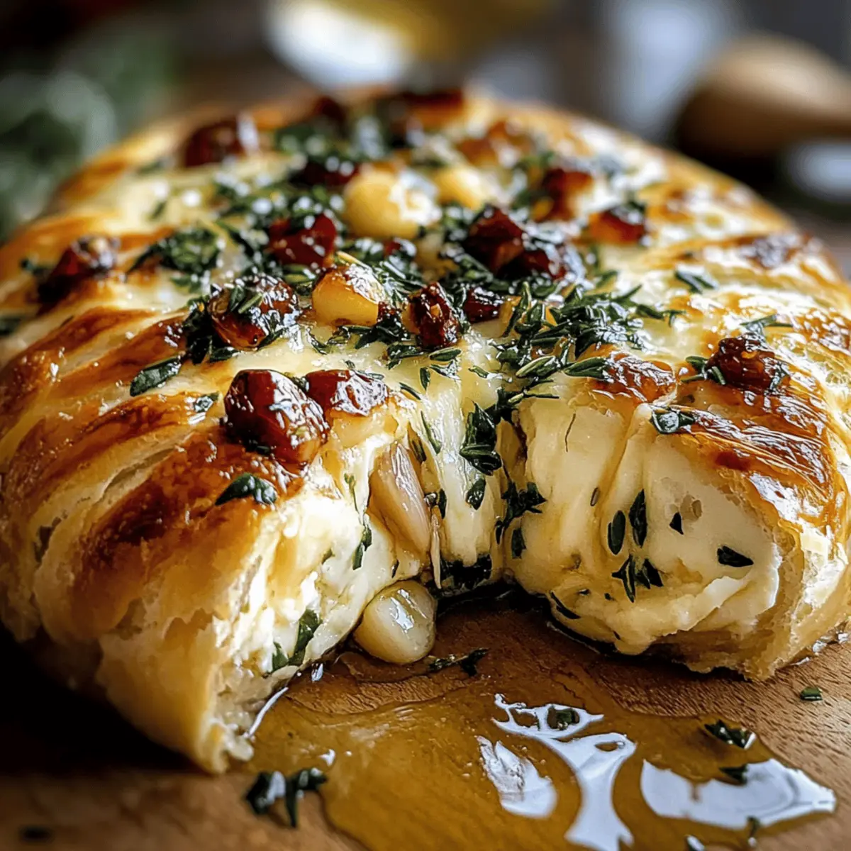 Savory Baked Brie with Garlic Herbs for Cozy Gatherings