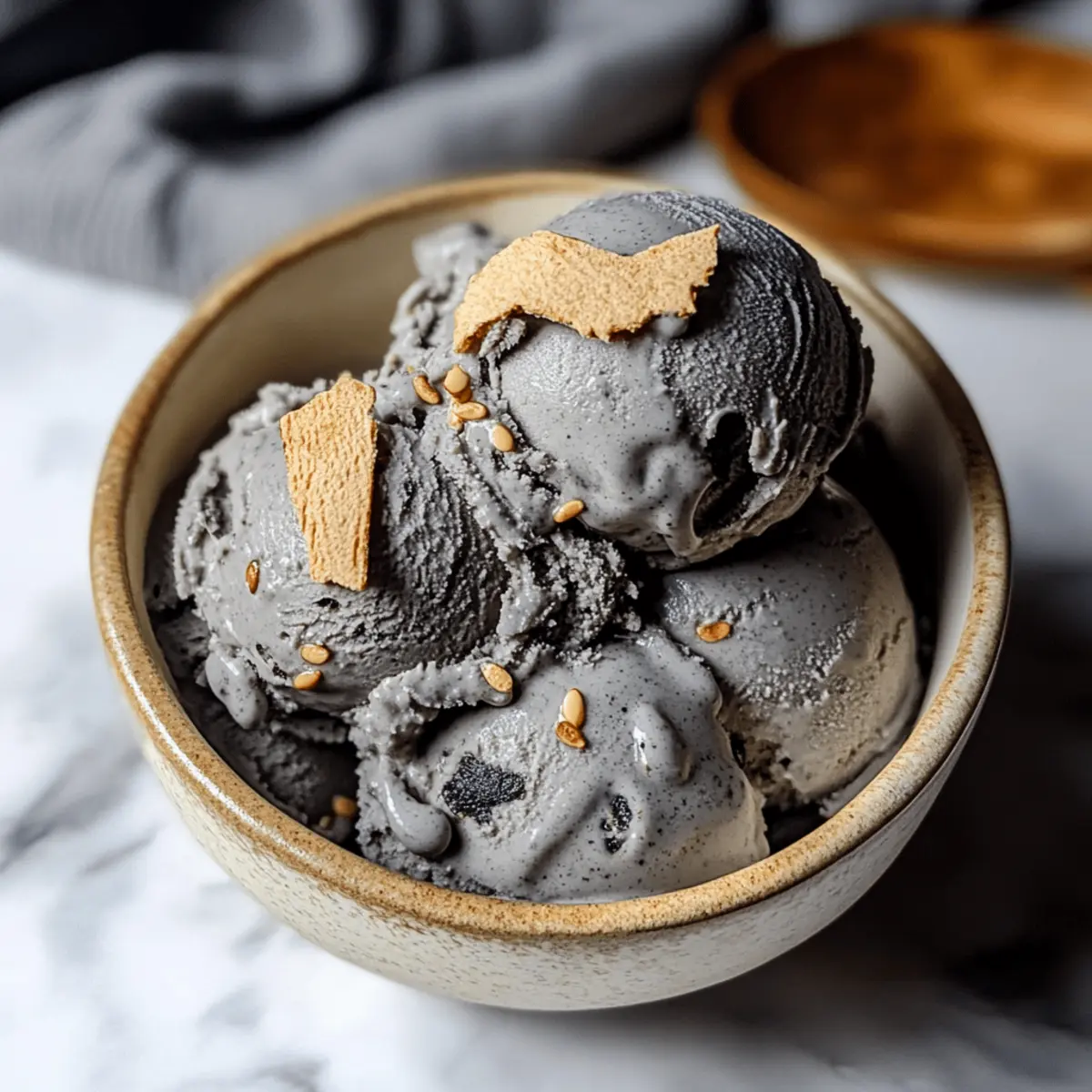 Irresistibly Creamy Black Sesame Ice Cream for Warm Days