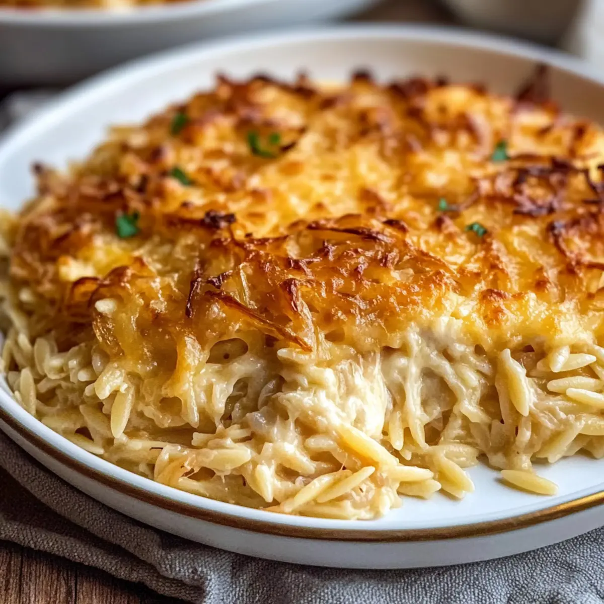 French Onion Orzo Bake: A Cozy, Cheesy Comfort Food Delight