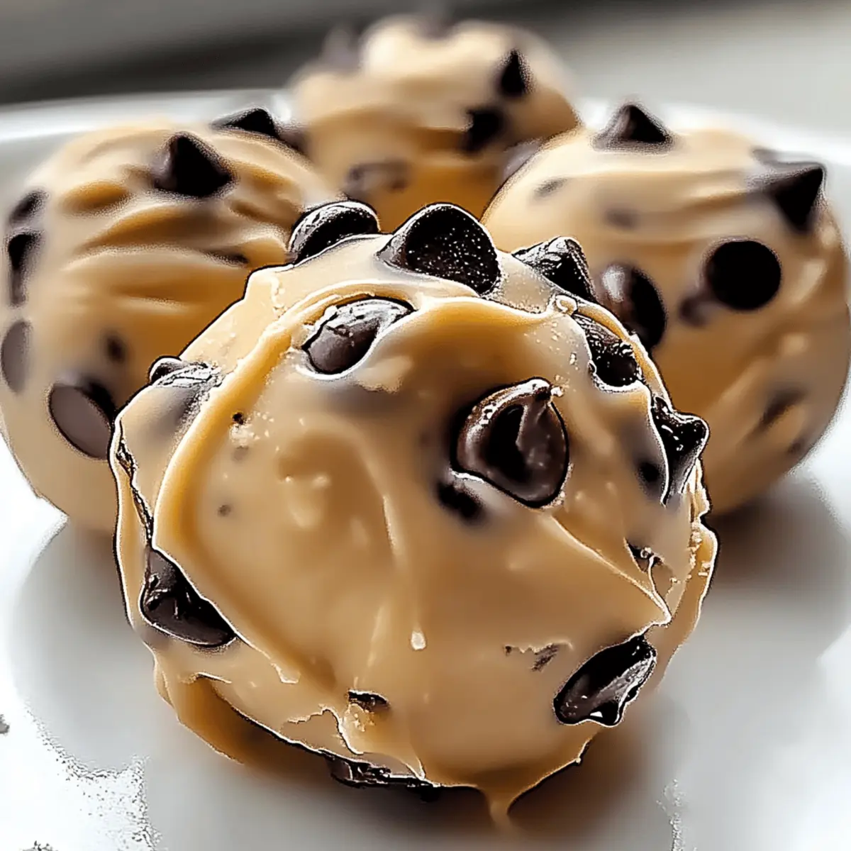 Frozen Greek Yogurt Peanut Butter Bites with Chocolate Chips Bliss