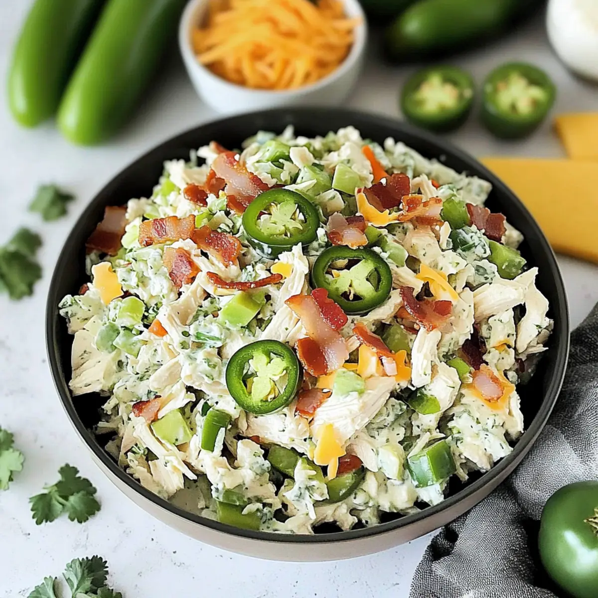 Keto Jalapeno Popper Cottage Cheese Chicken Salad You’ll Love