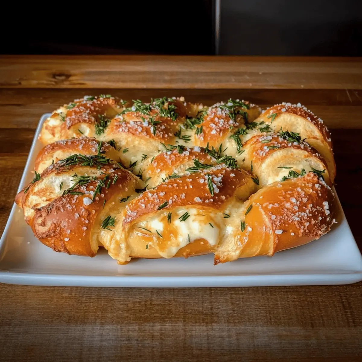 Mouthwatering Mozzarella Stuffed Rosemary Parmesan Soft Pretzels