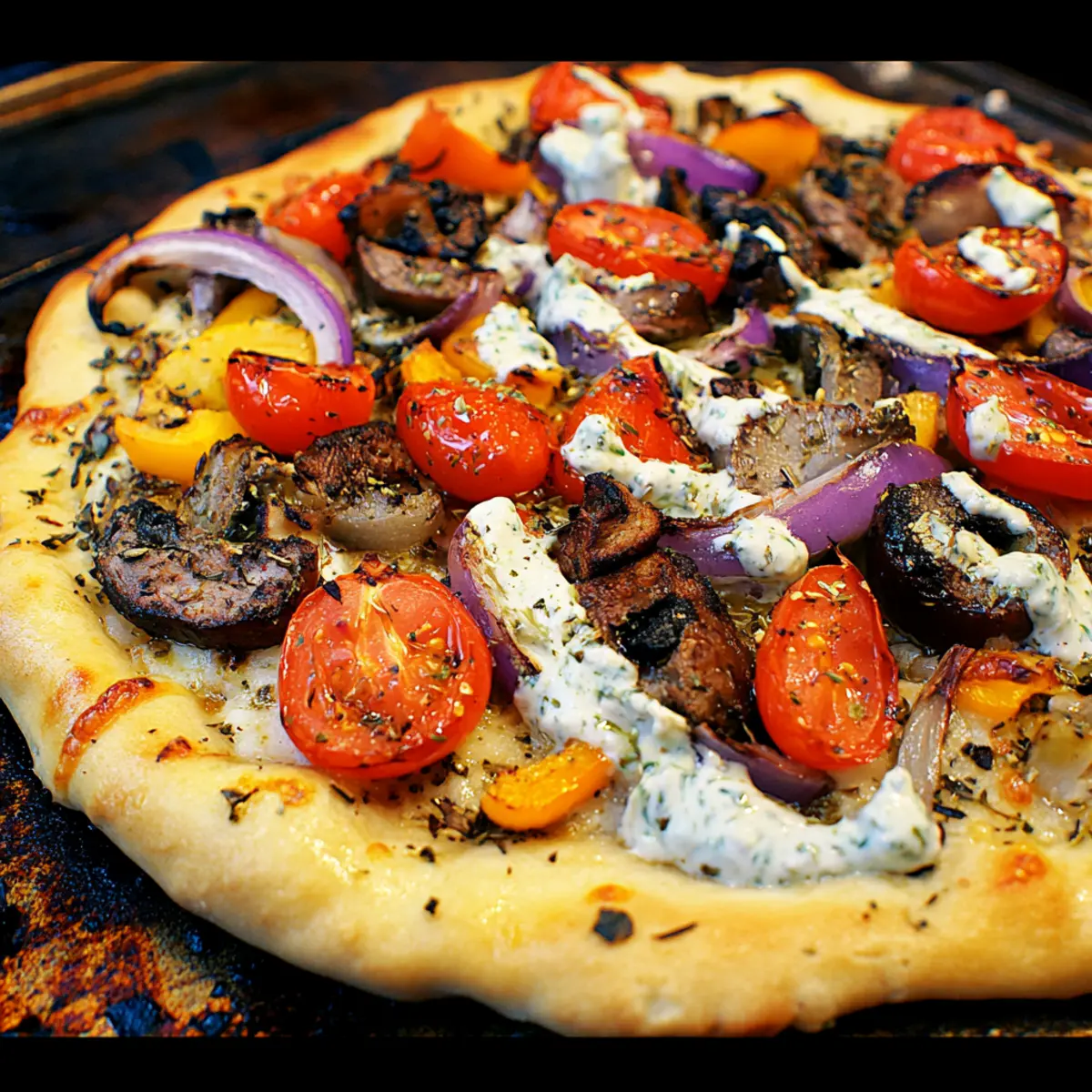 Gyro Pizza with a Tzatziki Drizzle: A Flavorful Twist