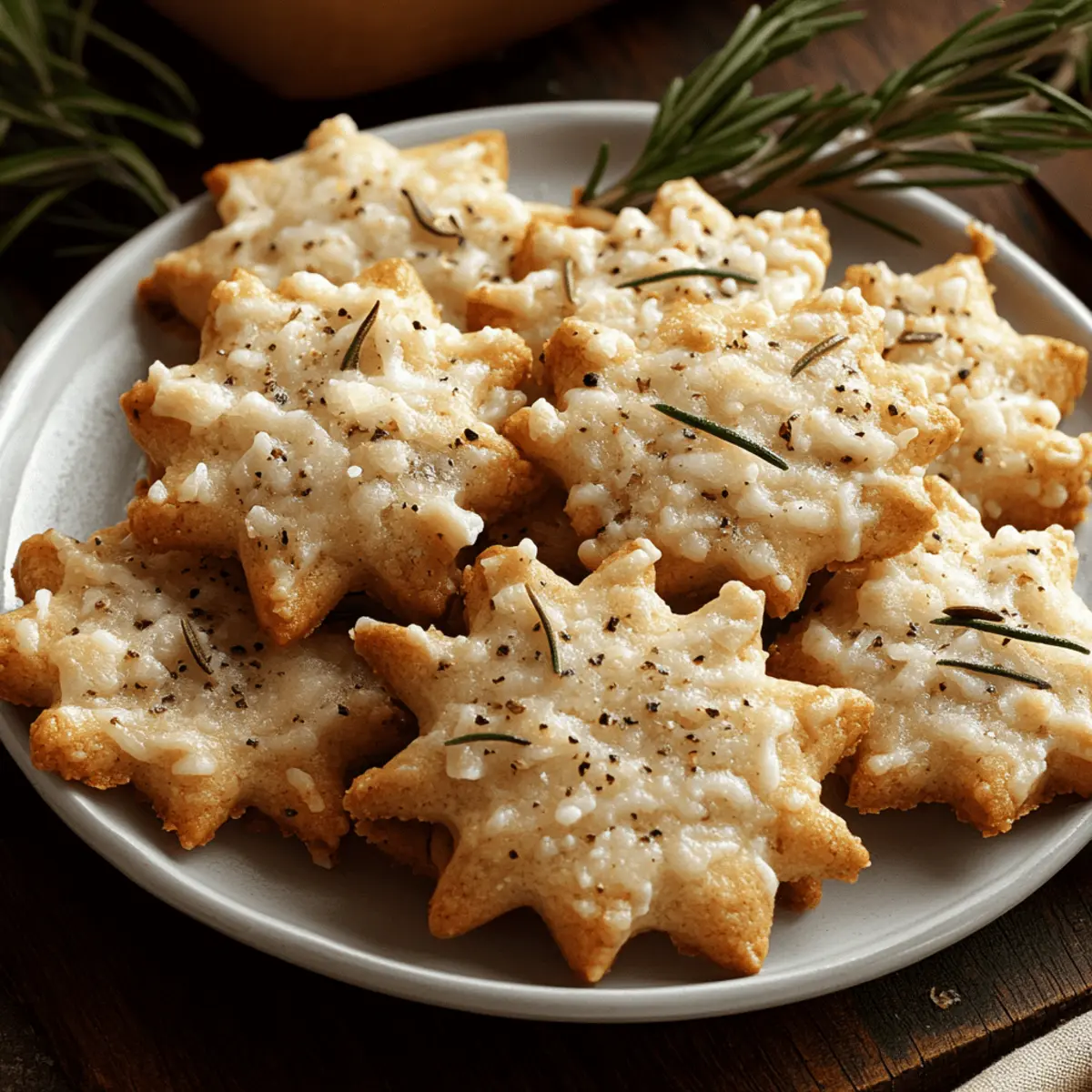 Savory Rosemary-Parmesan Snowflake Cookies for Festive Flavors