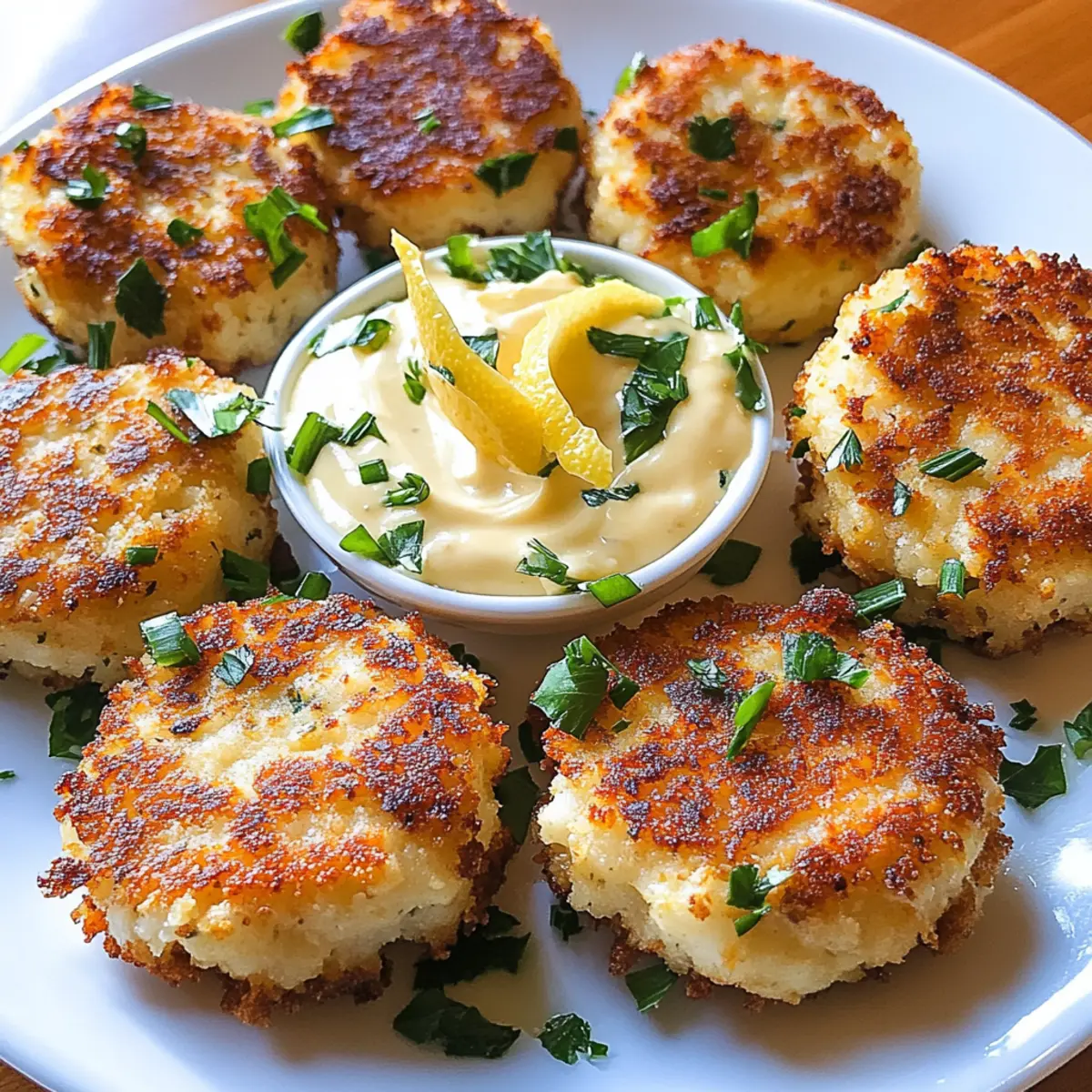 Crispy Shrimp Cakes with Zesty Lemon Aioli Delight
