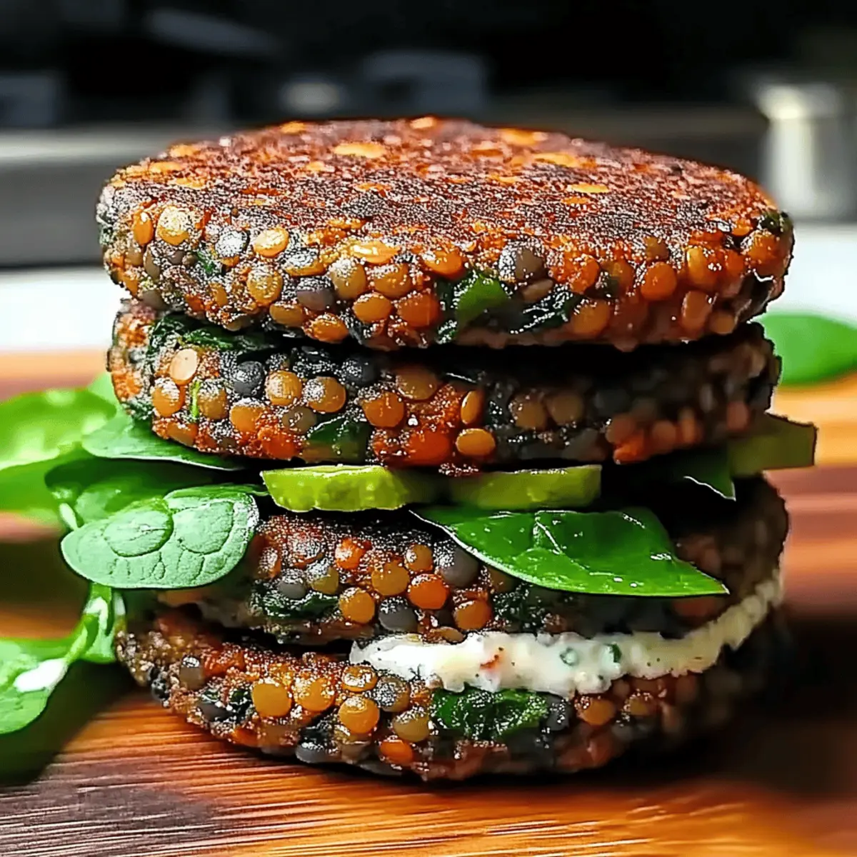 Savory Spinach and Lentil Burgers Ready in 25 Minutes
