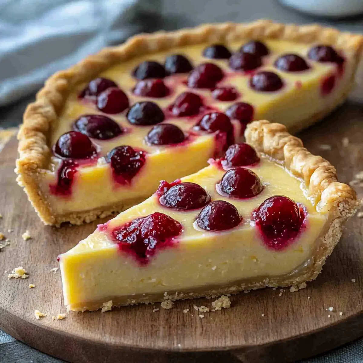 Deliciously Tart Cranberry Custard Pie for Holiday Cheer