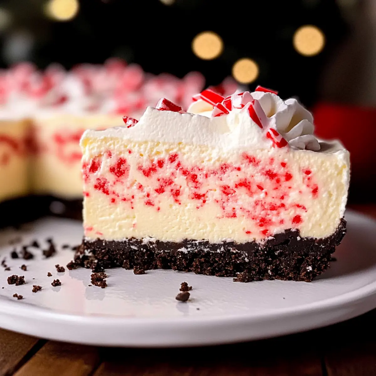 Irresistible White Chocolate Peppermint Cheesecake Delight