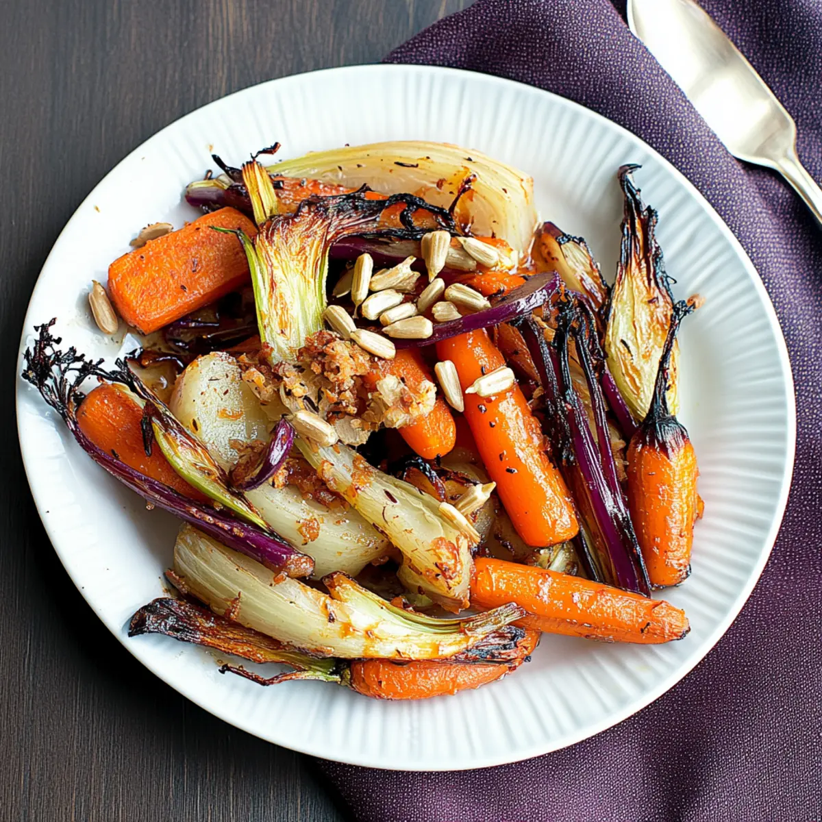 Delicious Roasted Fennel and Carrots with Tasty Crunch