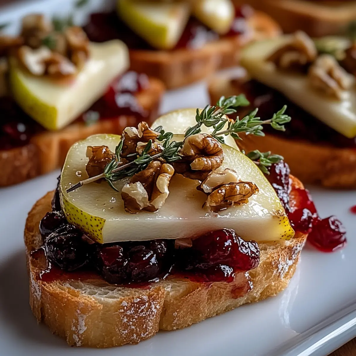 Delicious Pear Brie Cranberry Crostini for Festive Gatherings