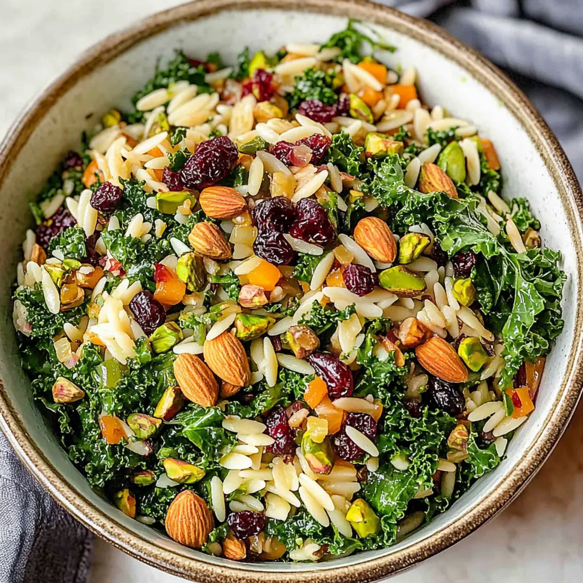 Kale Orzo Salad with Maple Lime Vinaigrette for Vibrant Health