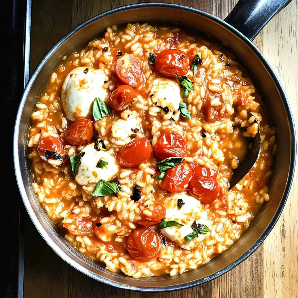 Creamy Tomato Mozzarella Risotto for Cozy Family Nights
