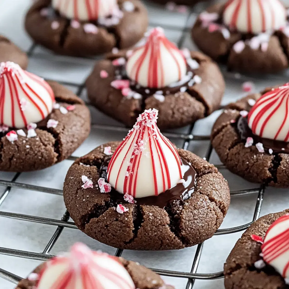 Peppermint Chocolate Blossom Cookies for a Festive Treat