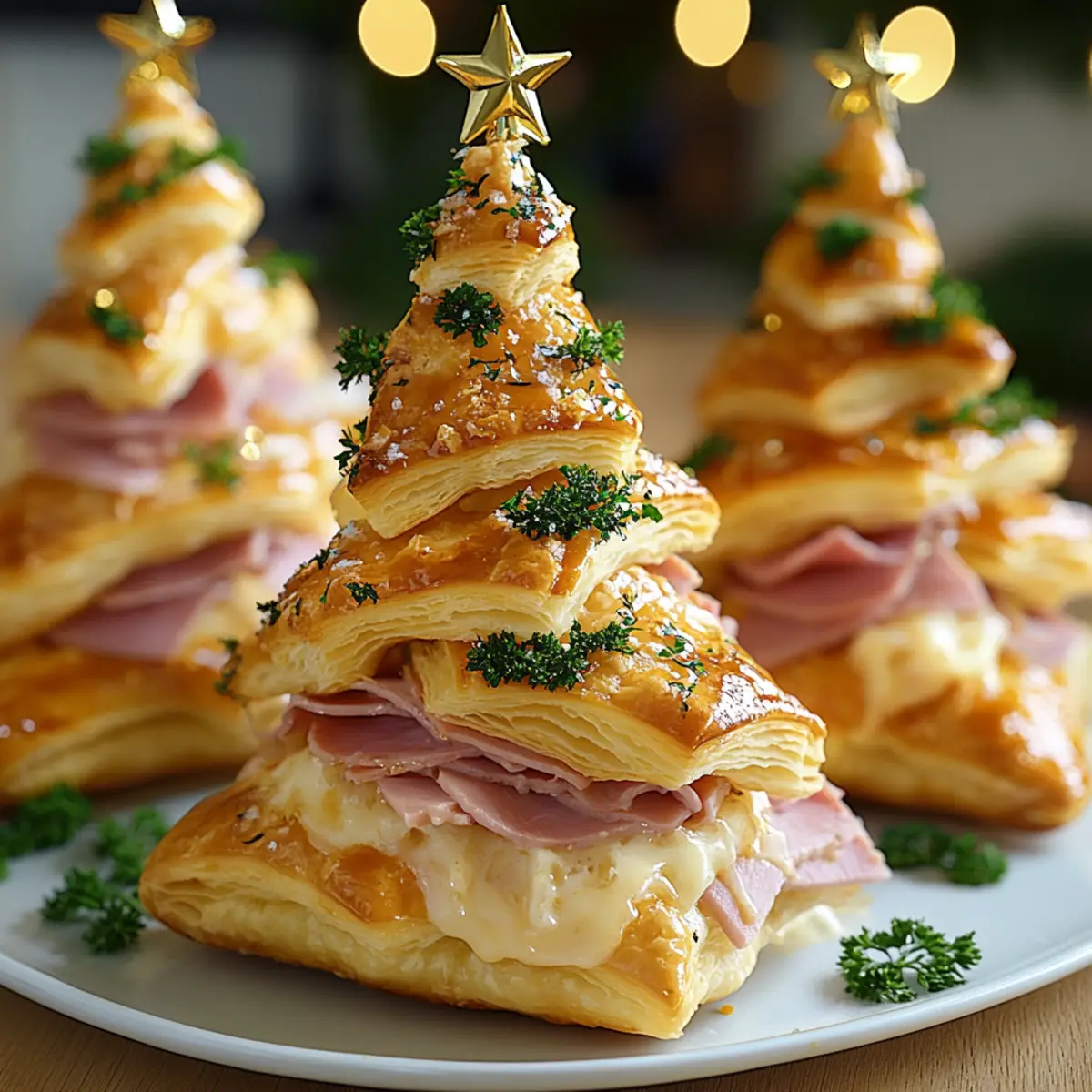 Ham & Cheese Puff Pastry Christmas Trees: Whimsical Holiday Treats
