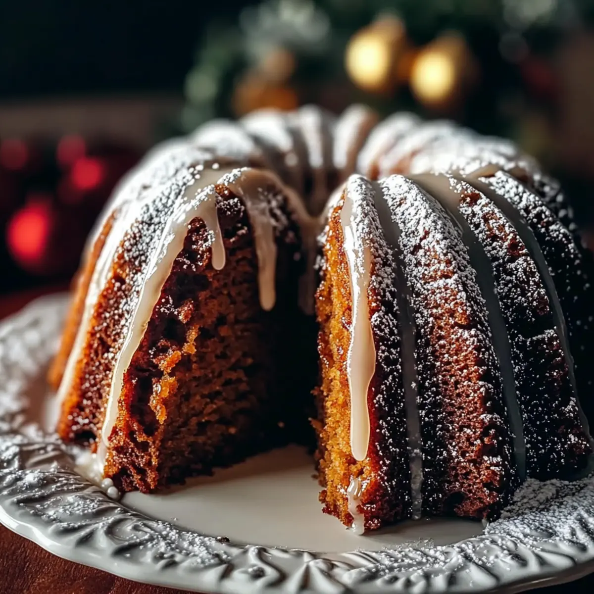 Moist Bourbon Gingerbread Bundt Cake for Cozy Holiday Cheers
