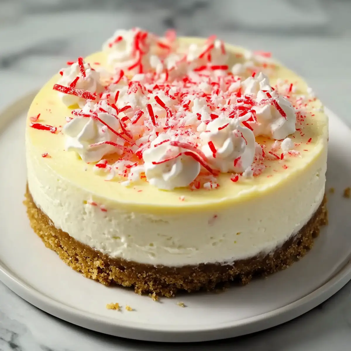 Decadent White Chocolate Peppermint Cheesecake for the Holidays