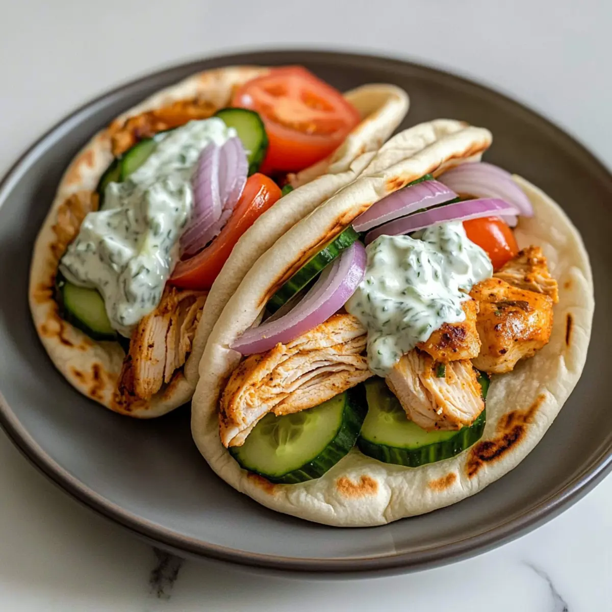 Crockpot Greek Chicken Pitas for Easy Family Dinners
