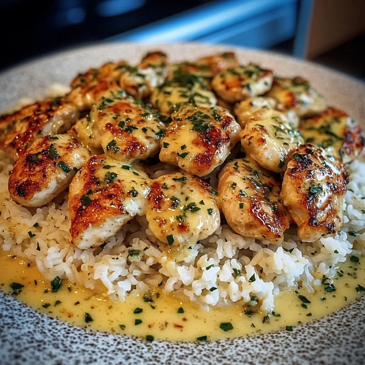 Savor Chicken Scampi with Creamy Garlic Parmesan Rice Tonight