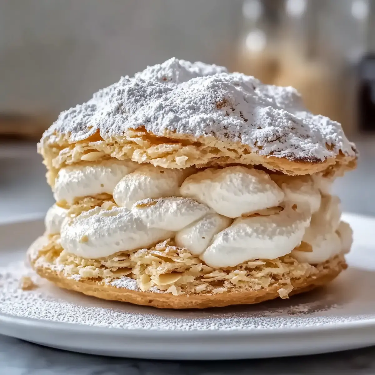 Divine Almond Dacquoise Cream Clouds for Effortless Elegance