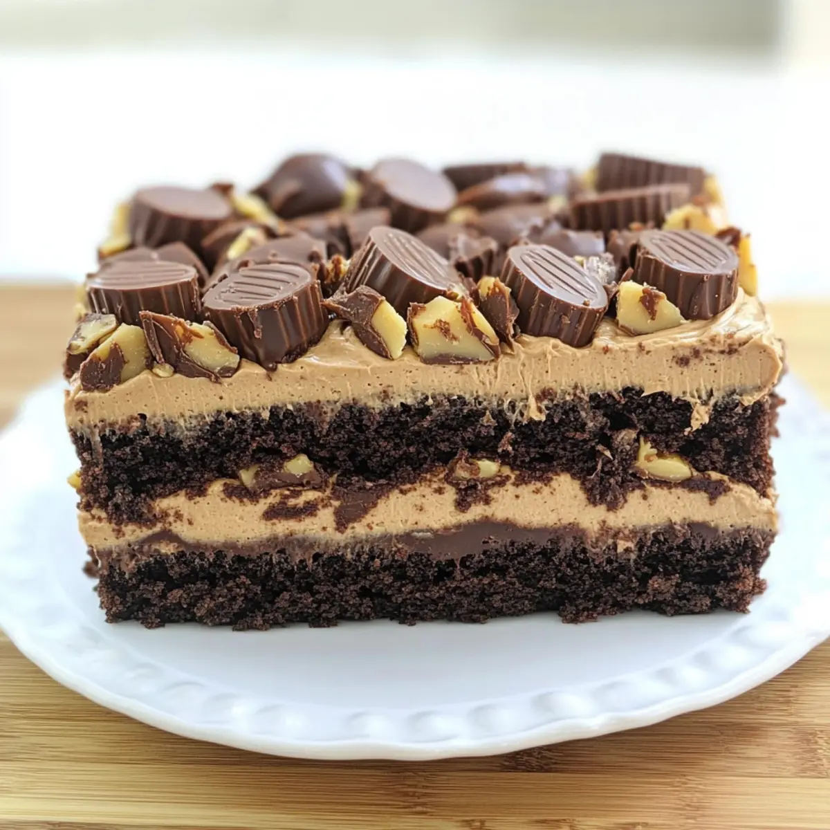 Irresistible Peanut Butter Cup Brownie Torte Recipe to Indulge