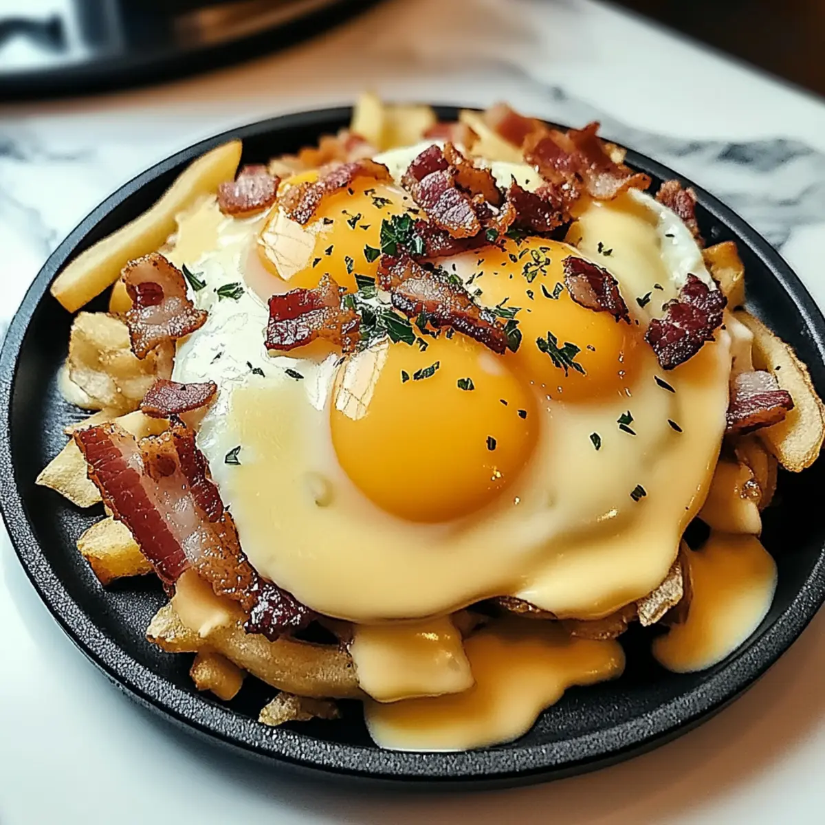 Breakfast Poutine with Hollandaise Sauce for a Cozy Morning