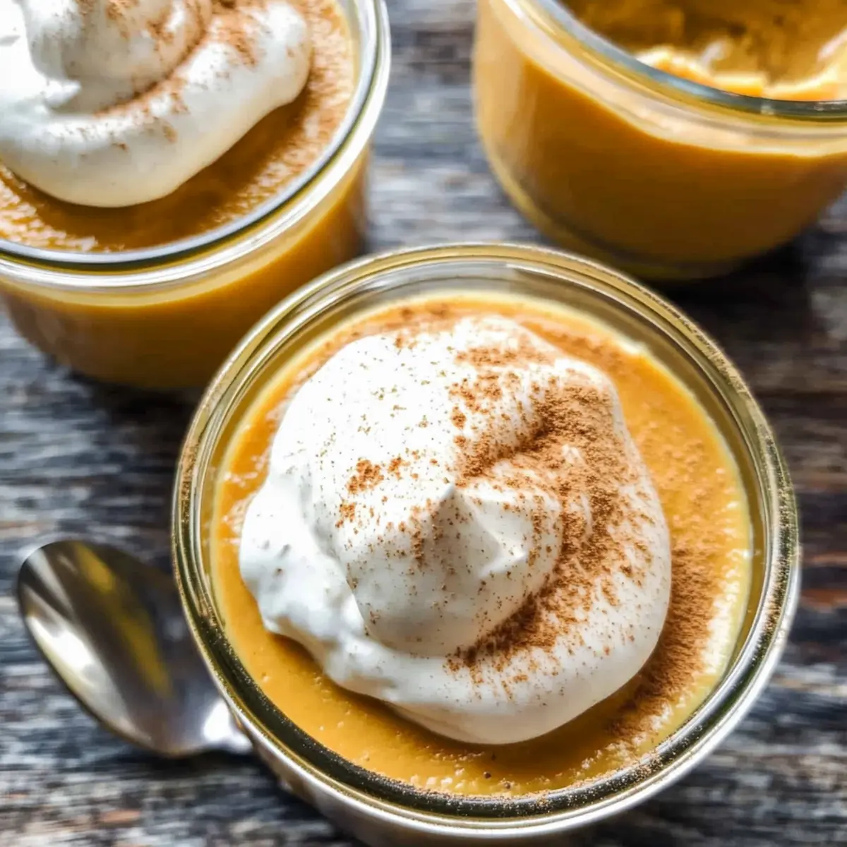 Silky Pumpkin Pot de Crème with Maple Whipped Cream Delight