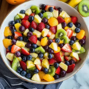 Honey Lime Rainbow Fruit Salad
