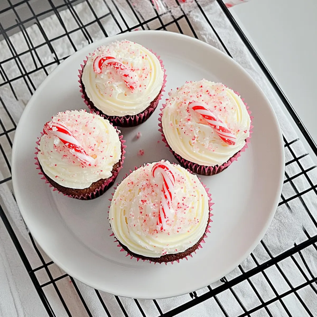 Delicious Candy Cane Cupcakes for a Festive Holiday Treat