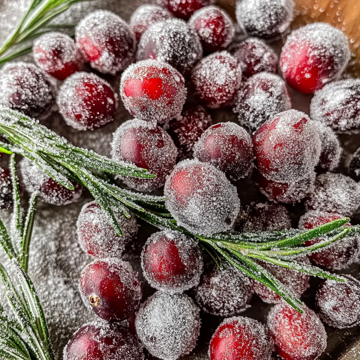 Sugared Cranberries & Sugared Rosemary for Festive Cheer