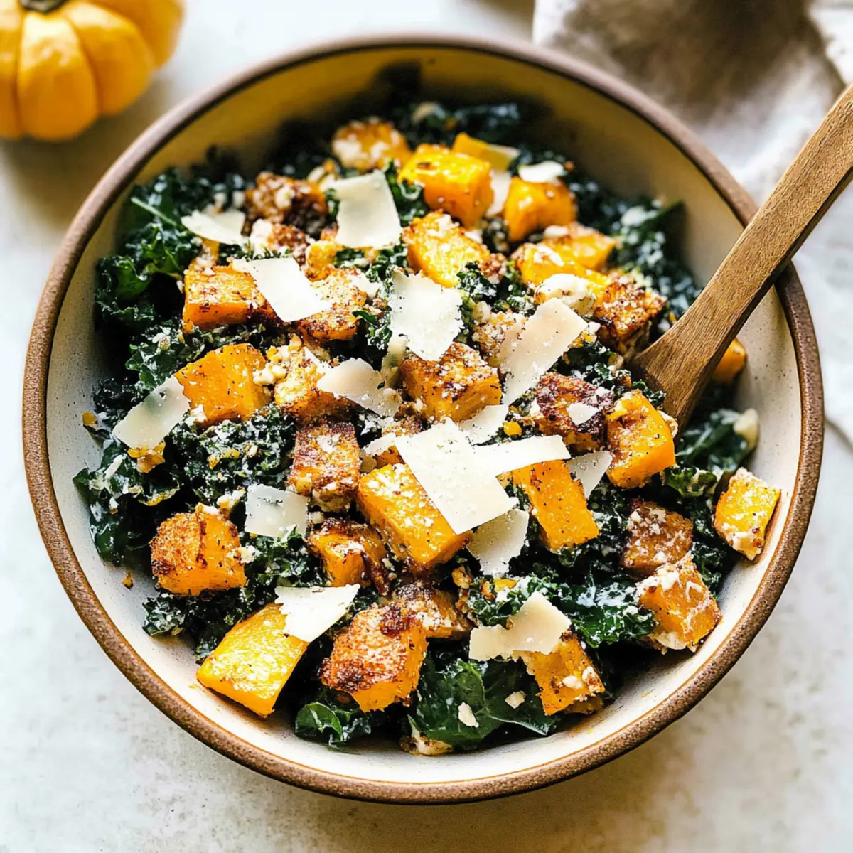 Autumn Caesar Salad with Roasted Delicata Squash Croutons Bliss