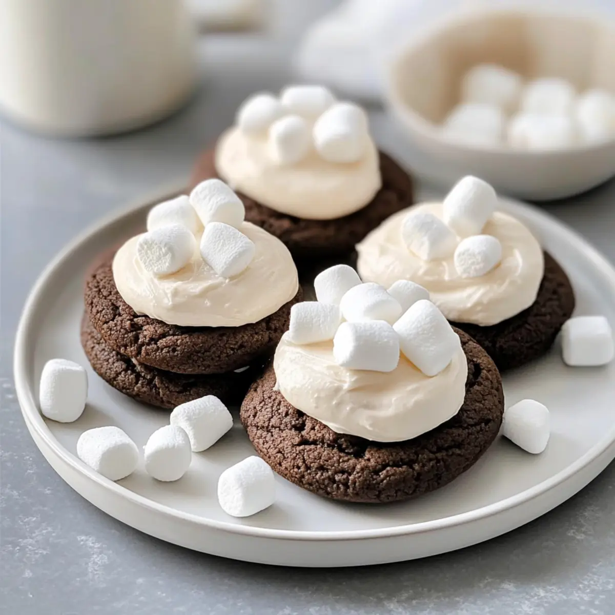 Hot Cocoa Cookies with Marshmallow Buttercream Bliss