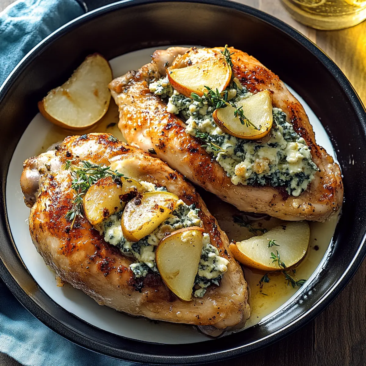 Delicious Pear and Gorgonzola Stuffed Chicken for Gourmet Nights