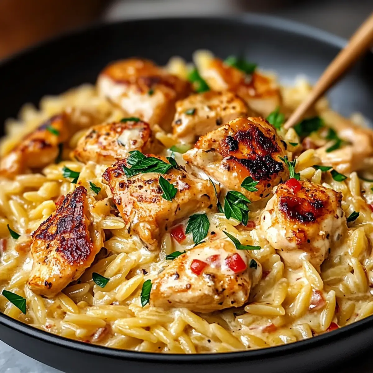 One Pot Cajun Chicken Alfredo Orzo for Cozy Dinner Nights