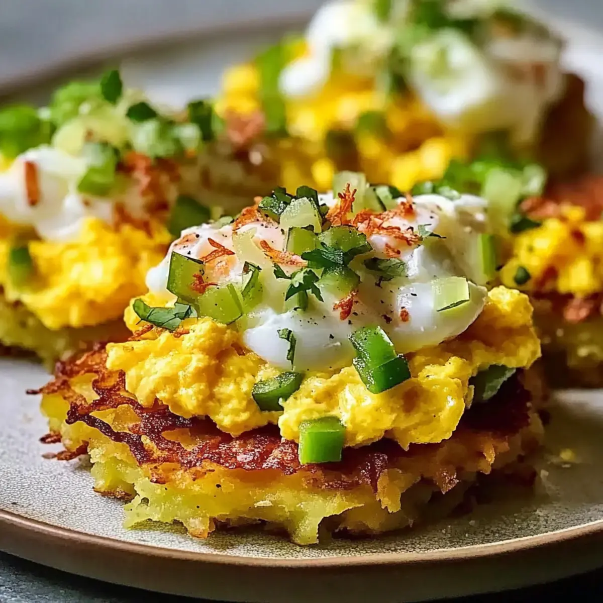 Loaded Hash Browns with Scrambled Eggs for a Hearty Morning Treat