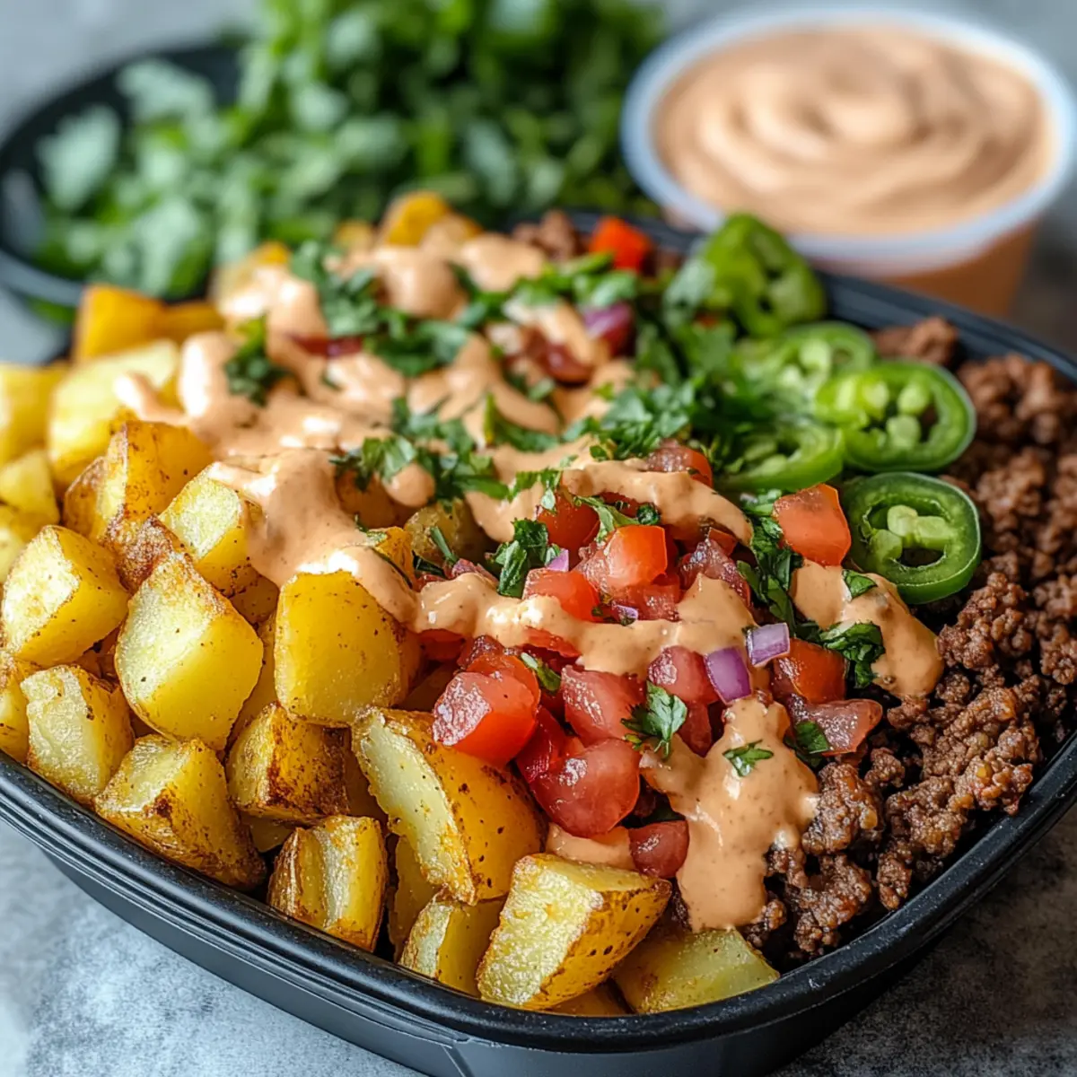 Loaded Potato Taco Bowl Meal Prep - Comfort Food Favorite