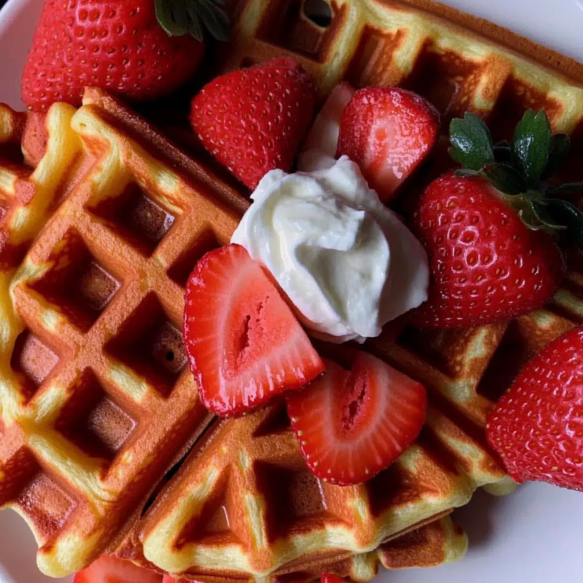 Fluffy Strawberry Waffles to Brighten Your Breakfast Routine